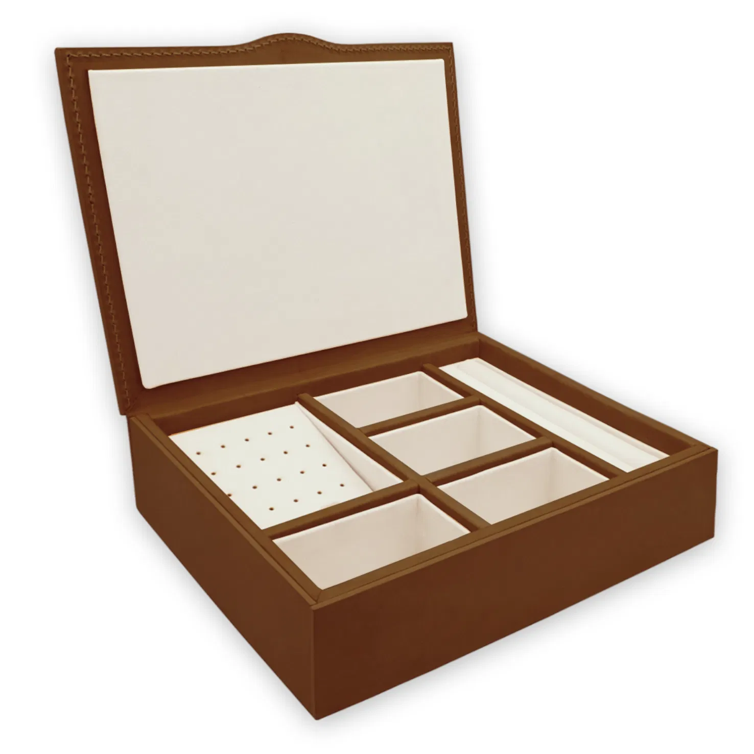 Incanto elite portagioie di lusso in cuoio con Swarovsk Quia Zulpo caramello cuoio 01