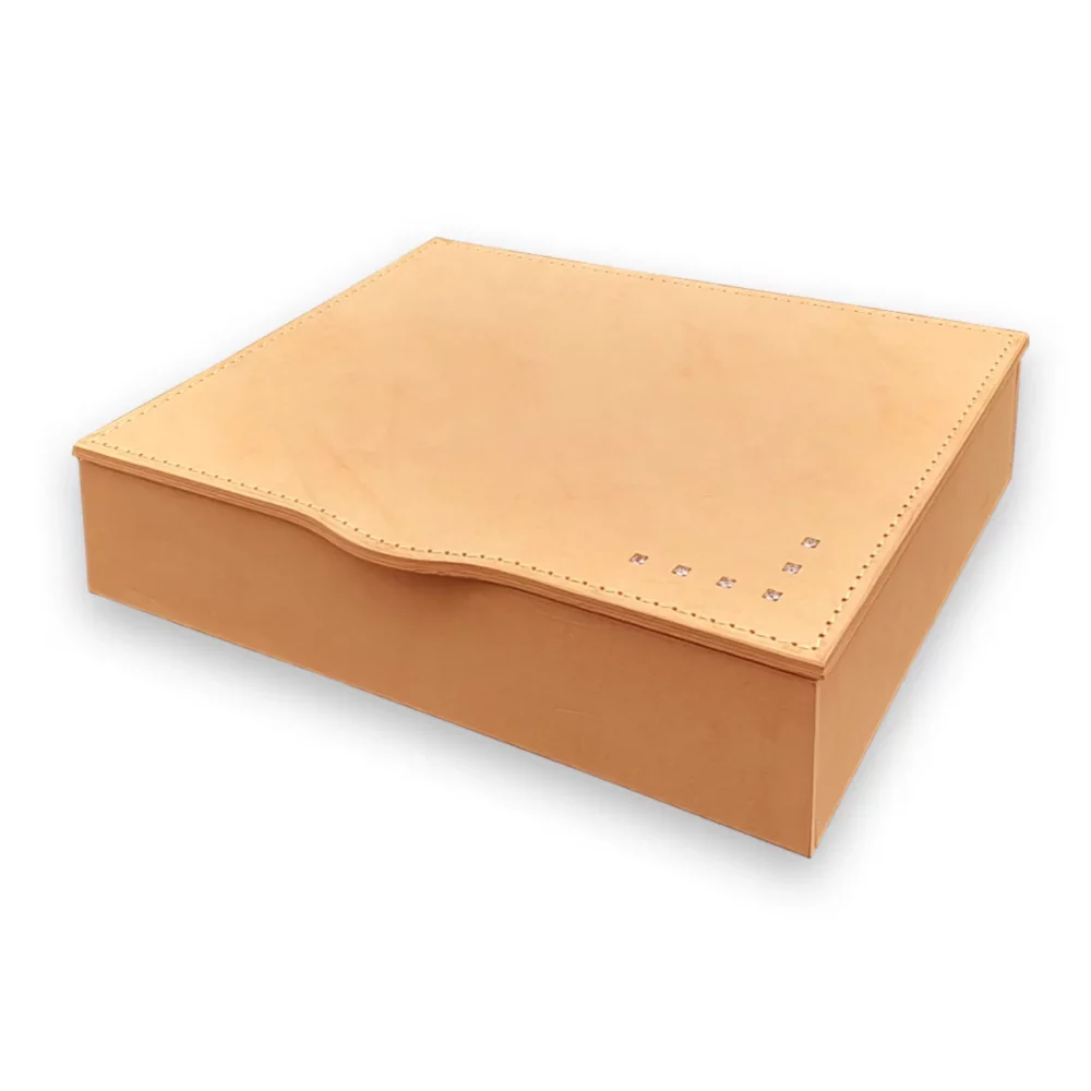 Incanto elite portagioie di lusso in cuoio con Swarovsk Quia Zulpo naturale cuoio 02