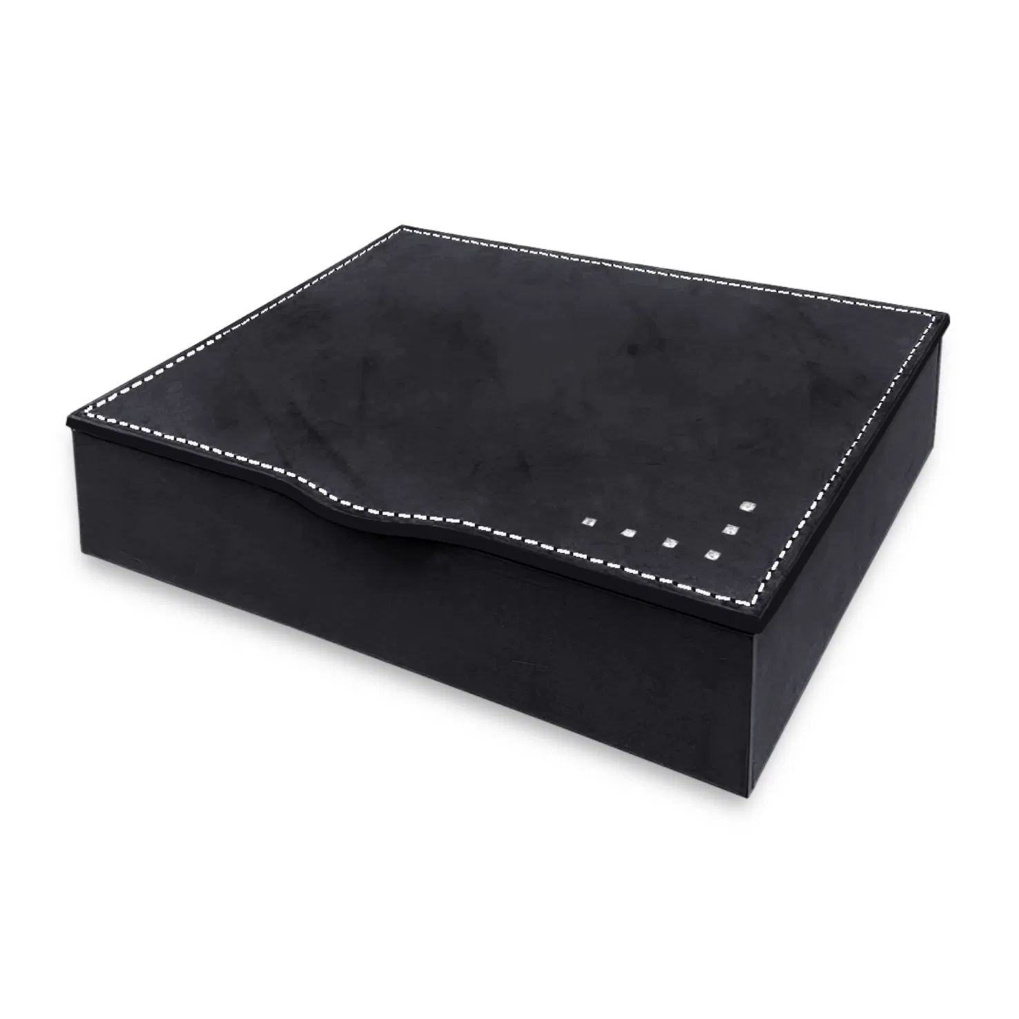Incanto elite portagioie di lusso in cuoio con Swarovsk Quia Zulpo nero bianco 01